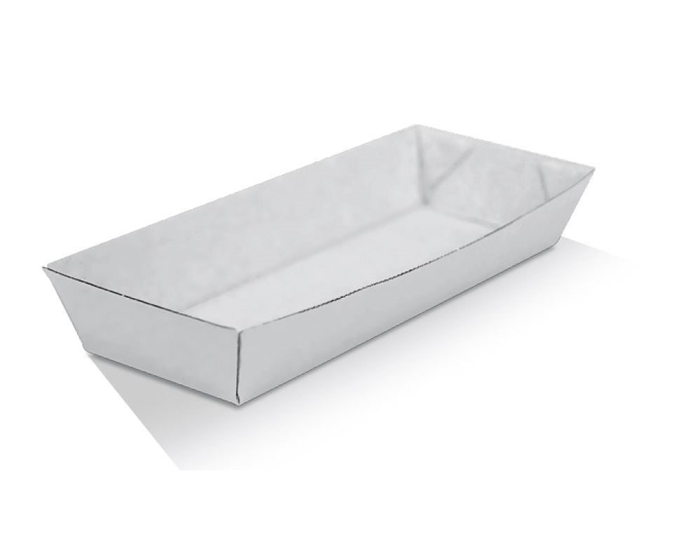 White Corrugated Tray Hot Dog 600pc/ctn